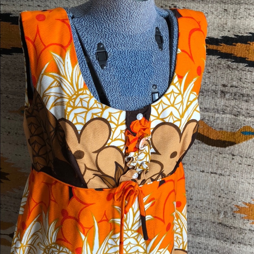 Vintage Sears Hawaiian Fashions barkcloth dress